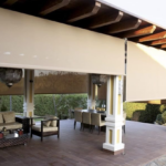 outdoor motorized screens can be mounted from any structure