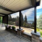 outdoor solar shade installation in mercer island