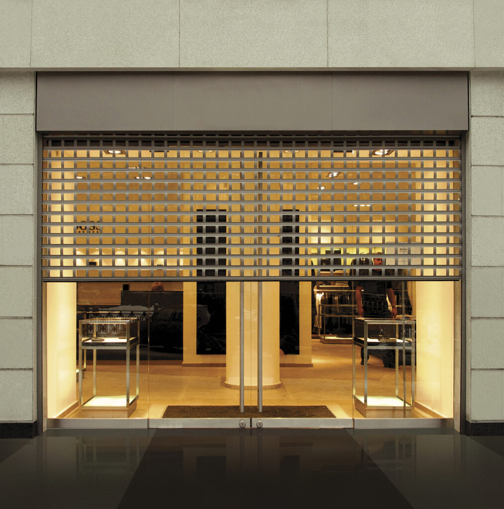 security shutter in a mall