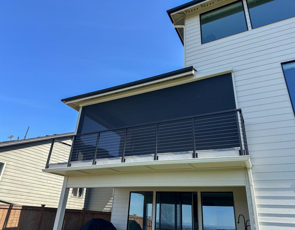 Motorized screen/outdoor solar shade in Bonney Lake