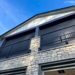 black color outdoor solar shades in bellevue home