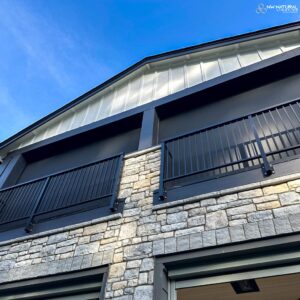 black color outdoor solar shades in bellevue home