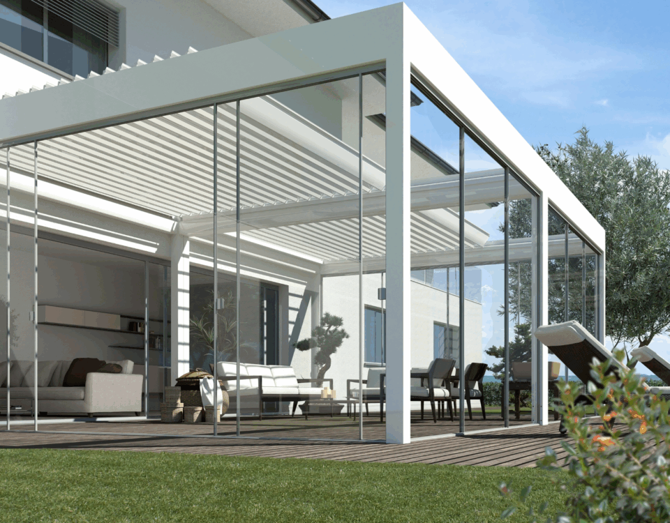 Clear Sliding Doors blendin ding ing the inside and outside